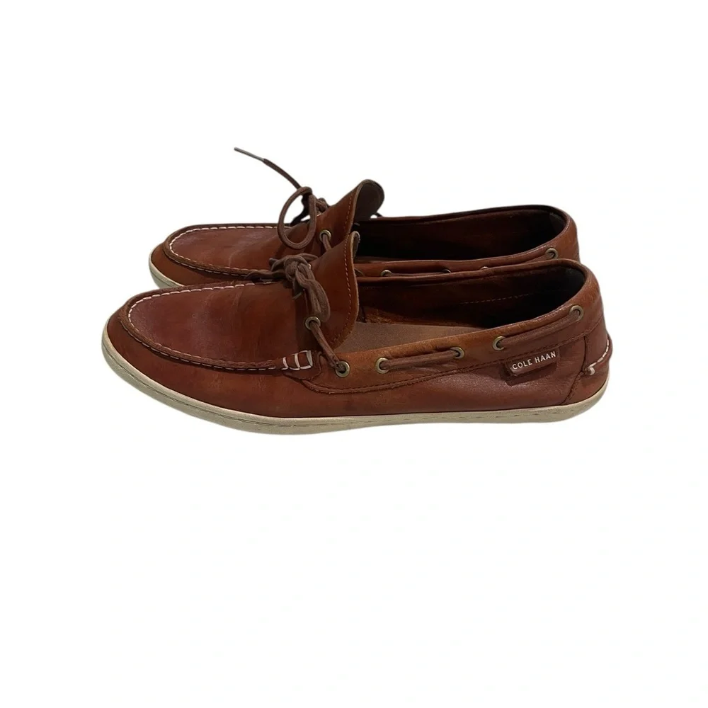 Cole Haan Men’s Road Trip Weekender Boat Dock Shoe Loafers SZ 12 Cognac Brown